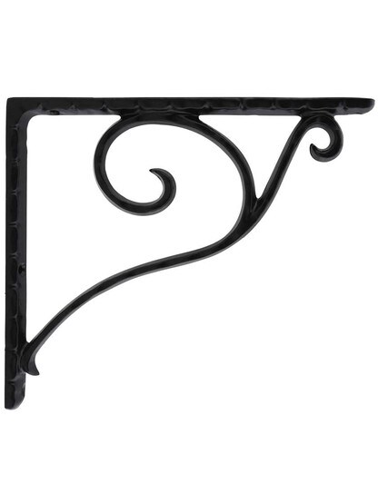Cast Iron Scroll Shelf Bracket - 6 3/8 inch x 7 1/4 inch.